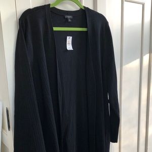 NWT Talbots  Duster Cardigan Sweater Black 2X